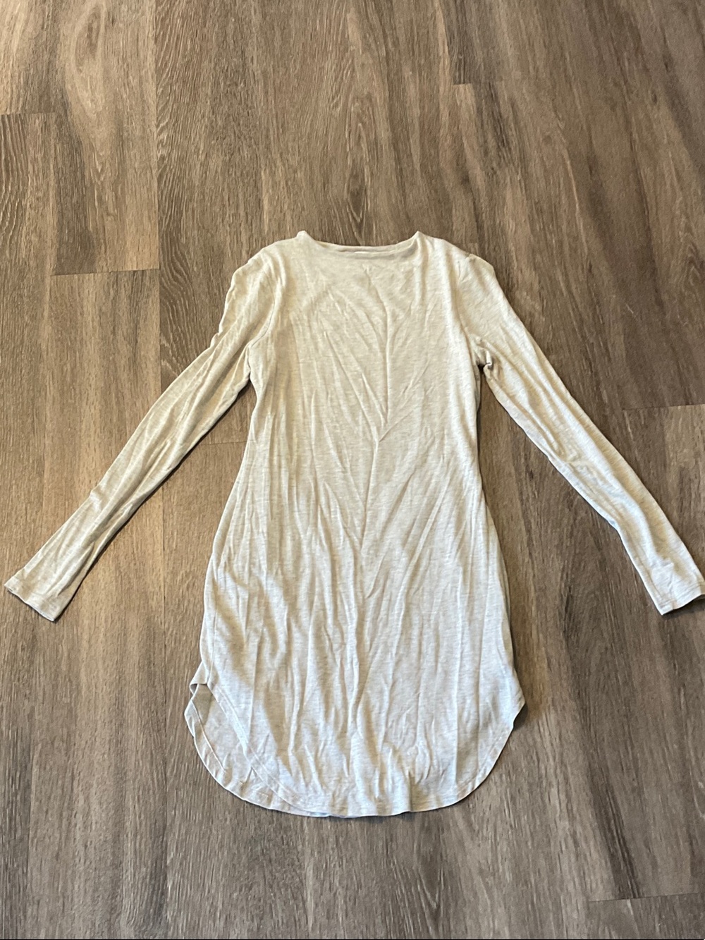 Light Beige Long Sleeve Tunic Top